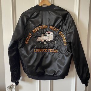 Vintage Varsity Jacket - Great Western Meat Express - Mens Small